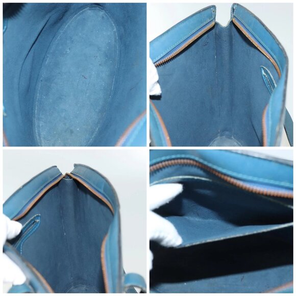 LOUIS VUITTON Epi Saint Jacques Poignees Long Bag Blue LV Auth - Picture 16 of 16